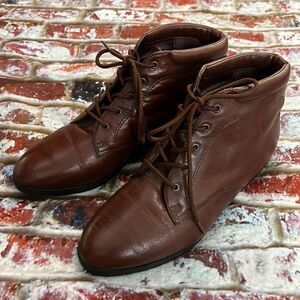 Brown Leather Ankle Boots